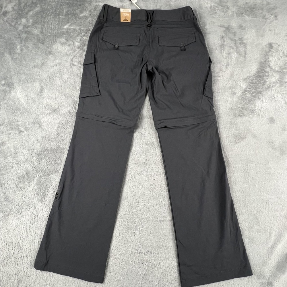 PrAna Sage Convertible Pants Womens 0 Gray Coal Hiking Travel Quick Dry Stretch - Picture 10 of 16